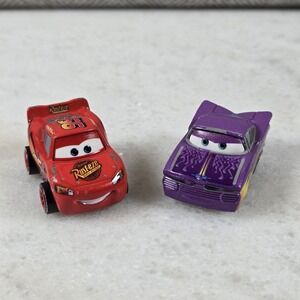 Disney Pixar Cars Loose Mini Racers Lightning McQueen & Purple Ramone Die-Cast